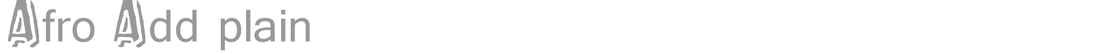 Afro Add plain font preview